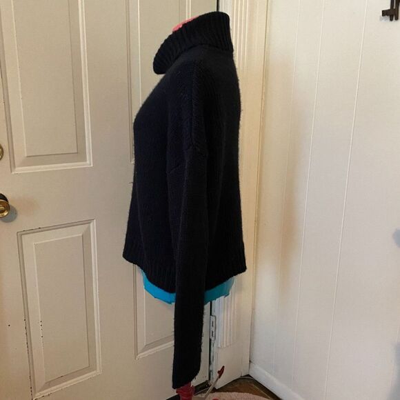 Pink Lily Cowl Neck Cable Sweater Womens Size M - Picture 3 of 7